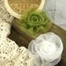 Organza Rose in Willow - Handmade Ribbon Flower - Brooch, Pin, Hair Clip, Shoe Clips, Headband