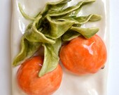 Fruit Tile Hand-Sculpted Oranges