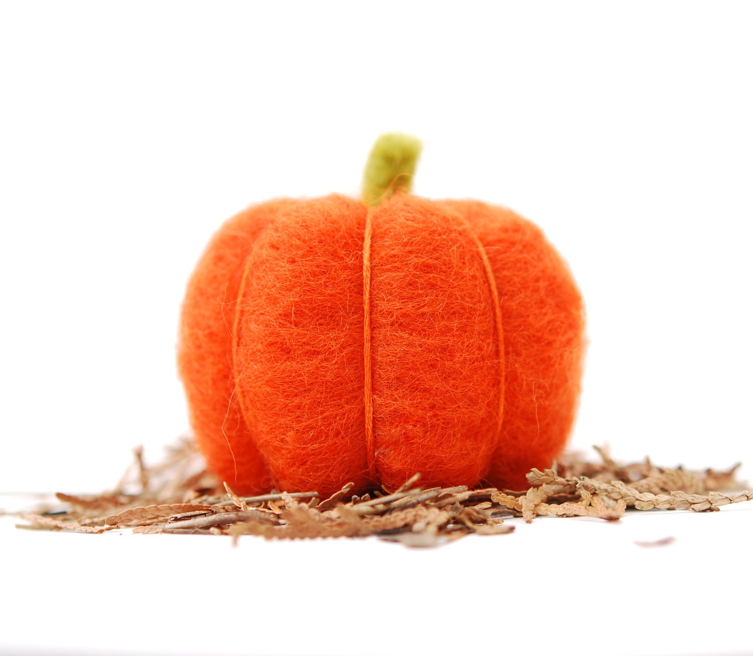 Needle Felted Pumpkin orange wool autumn fall decor