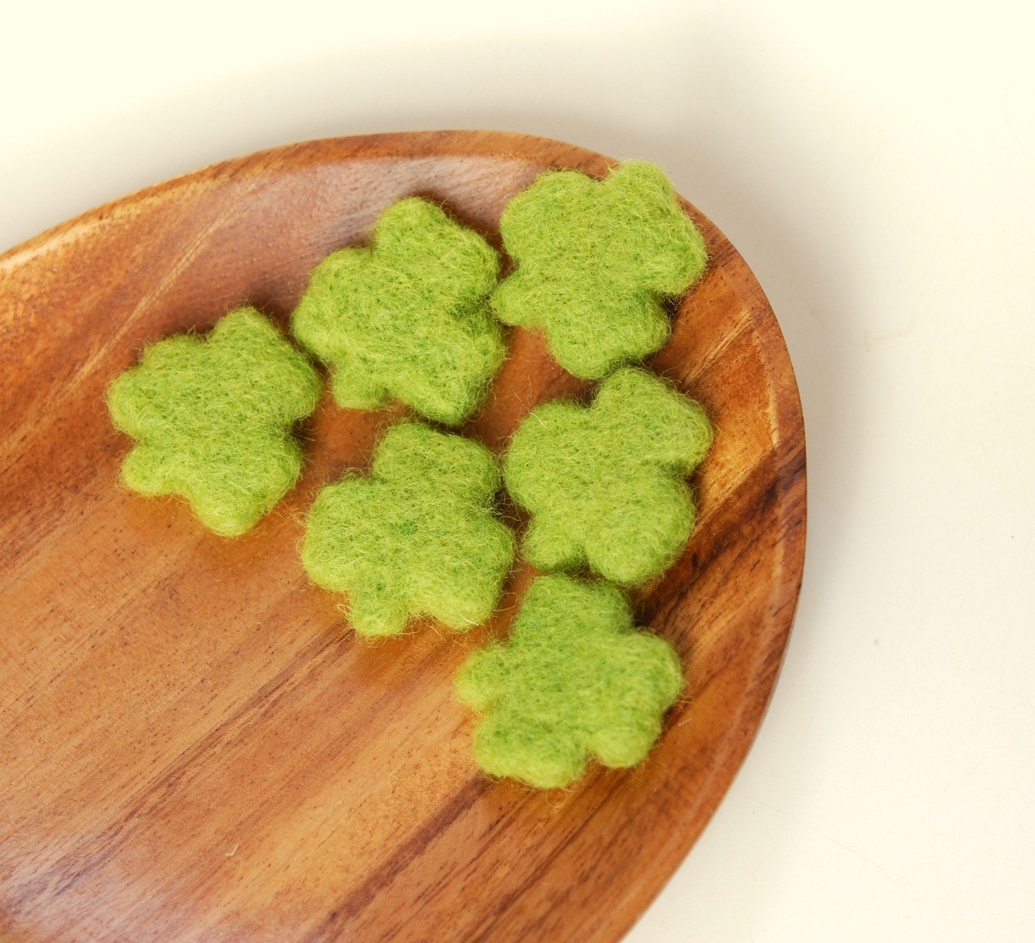 Needle Felted Shamrocks