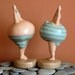 Folk Art Primitive Swimmer Diving Couple Valentines Day