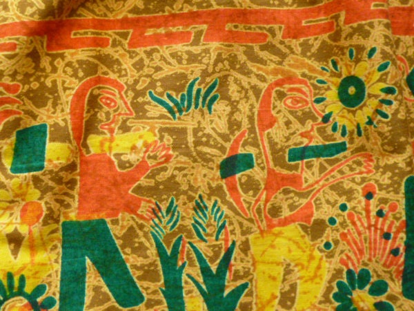 Tiki 1960's Shorts with Orange Lining