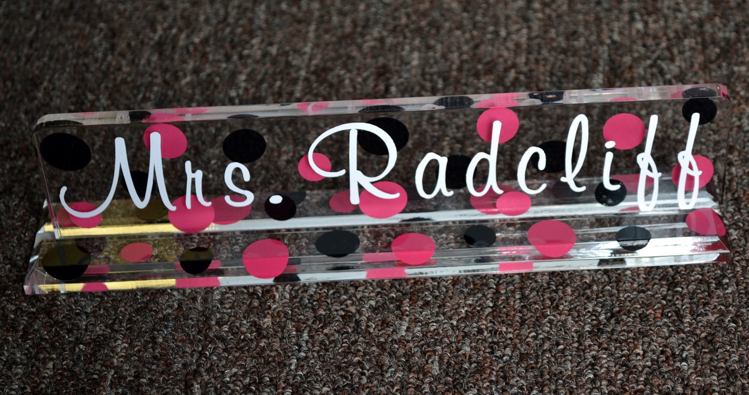 Personalized Desk Name Plate - 10" - TEACHER GIFT - End of the Year - Student Teacher - Graduation