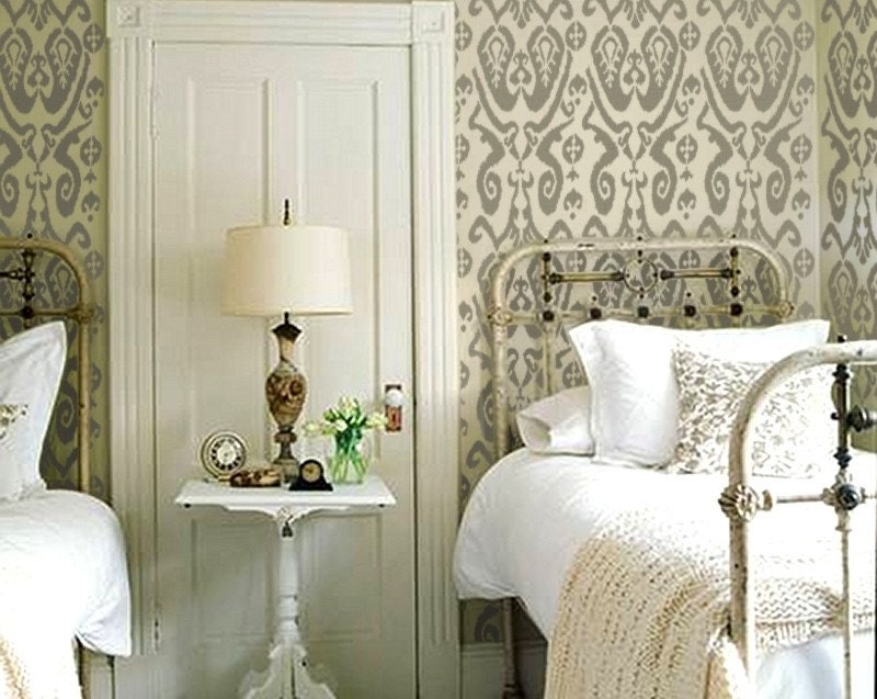 Stencil - IKAT Wall Pattern - Wall STENCIL - Reusable, Durable DIY Wall Decor/Home Decor