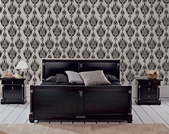 STENCIL - IKAT Pattern no.2 - Allover Wall Stencil - Easy, Reusable Wall Decor