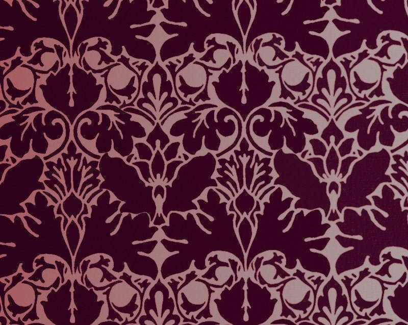 Damask Stencil - William Morris ACANTHUS SILK - Reusable stencil for walls - DIY Home Decor
