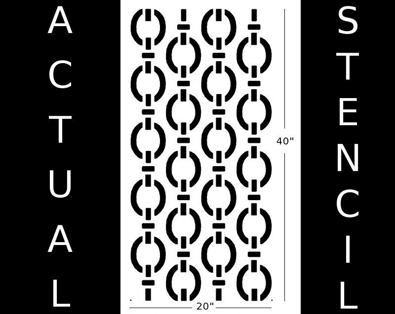 STENCIL for Walls - Modern Allover Wall Stencil - "Nautical Chain Pattern" - DIY Modern Home Decor