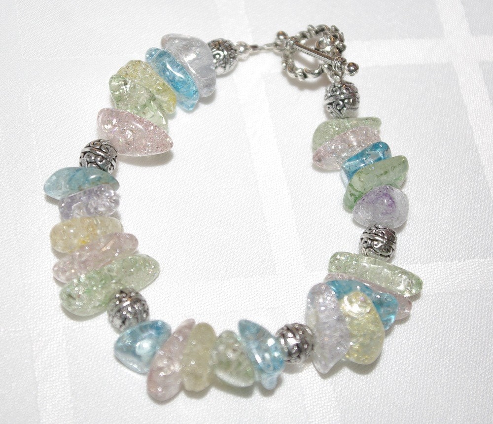 Pastel Ice Flake Quartz Bracelet