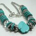 Turquoise and Crystal Chunky Necklace