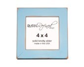 4x4 picture frame with one inch border - blue - instagram frame