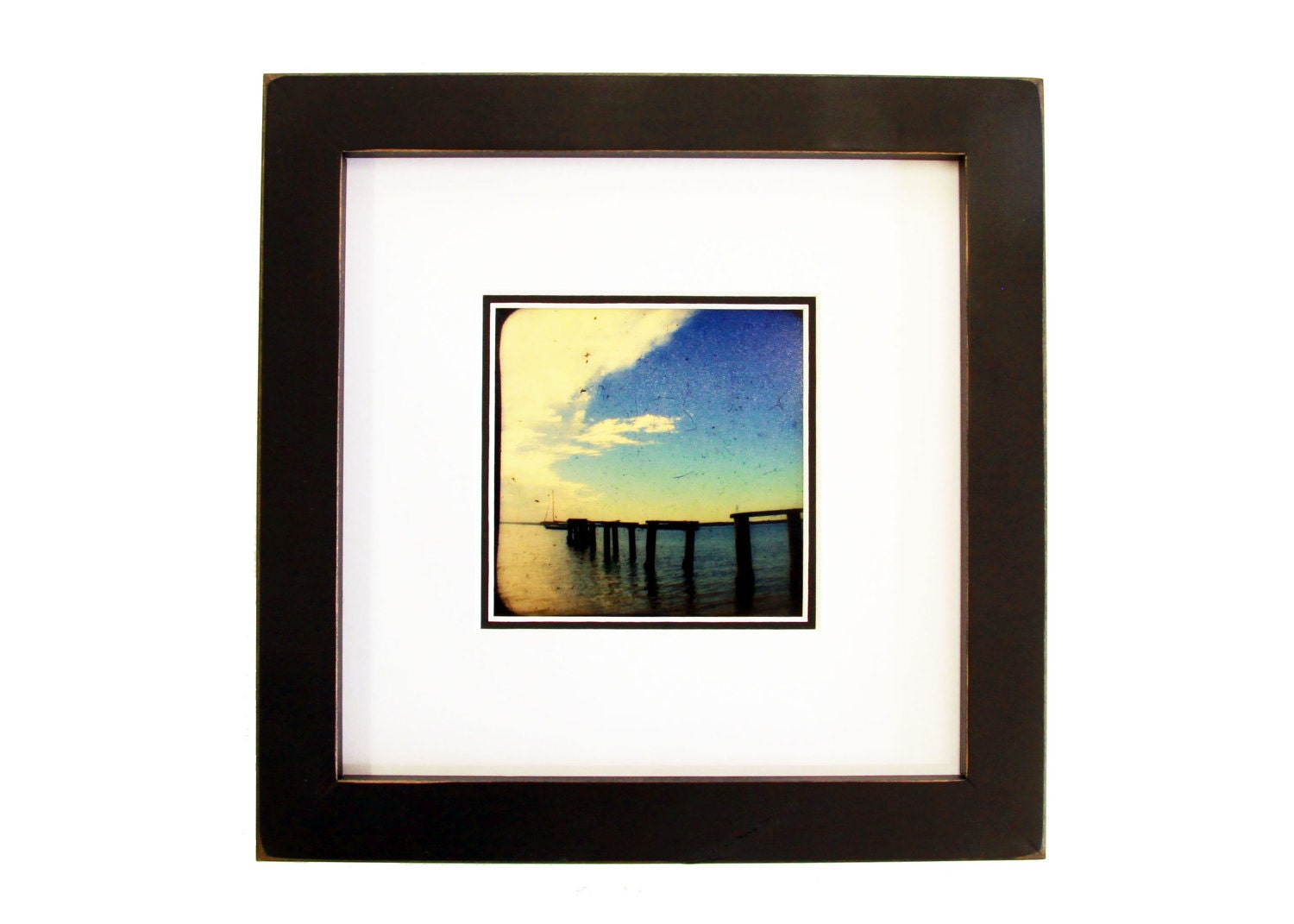 8x8 picture frame with 1 inch border, holds 4x4 picture - instagram frame