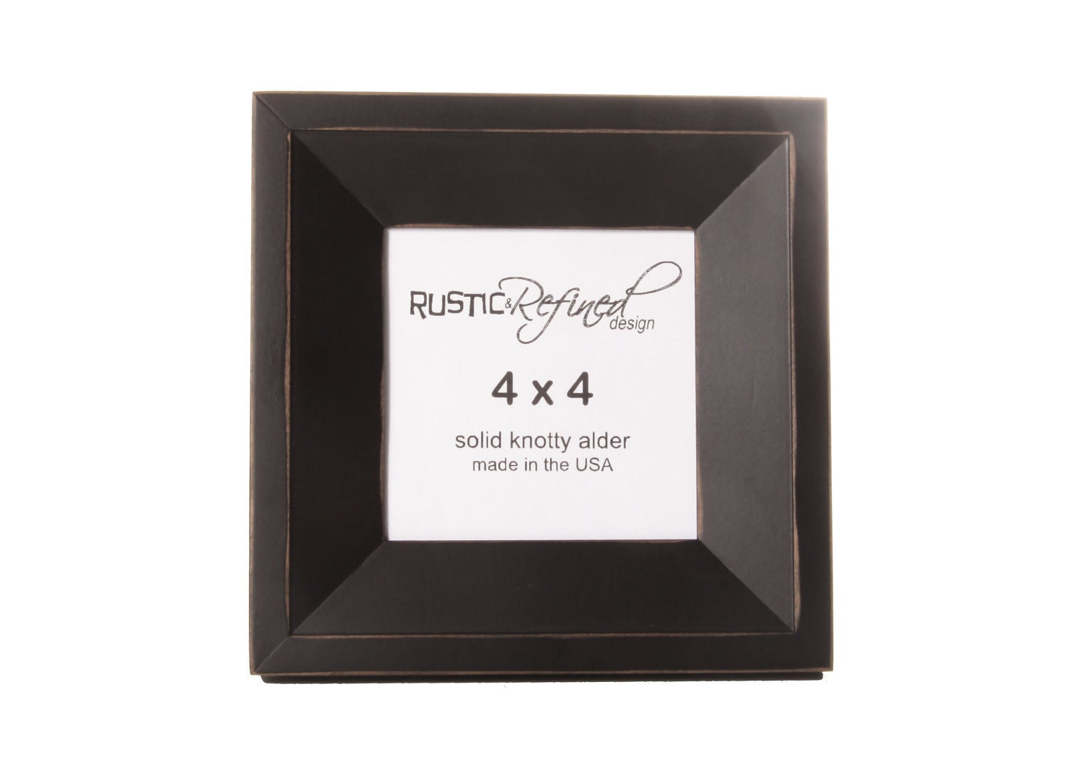 4x4 Haven picture frame Black by RusticRefined on Etsy