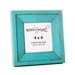 4x4 square picture frame with 1.5" width border - Turquoise