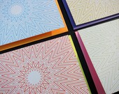 Colorful Starburst Stationery: Set of 8 Cards