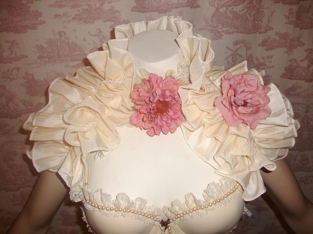 MUSE BY CANDLELIGHT Taffeta Opera Shrug Burlesque Pin Up Vintage Glamour Bridal By gothic Burlesque