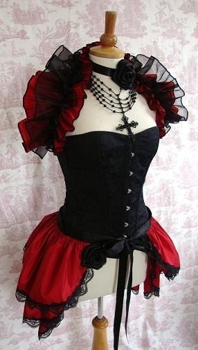 LOVE Lies BLEEDING Steampunk Shrug BURLESQUE Gothic Lolita  By Gothic Burlesque