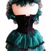 ABSINTH GODDESS Chiffon Burlesque Bustle Skirt GOTHIC Steampunk