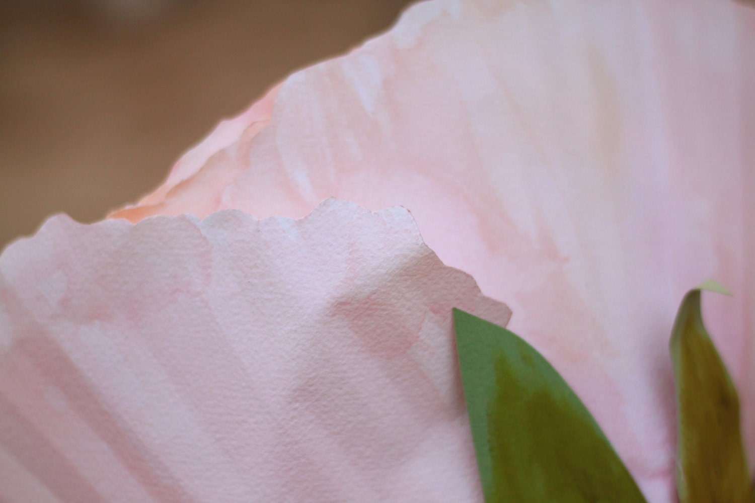 Handpainted oversized paper flower (poppy)