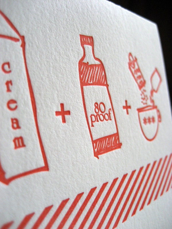 Holiday Cheer EGGNOG Letterpress Card