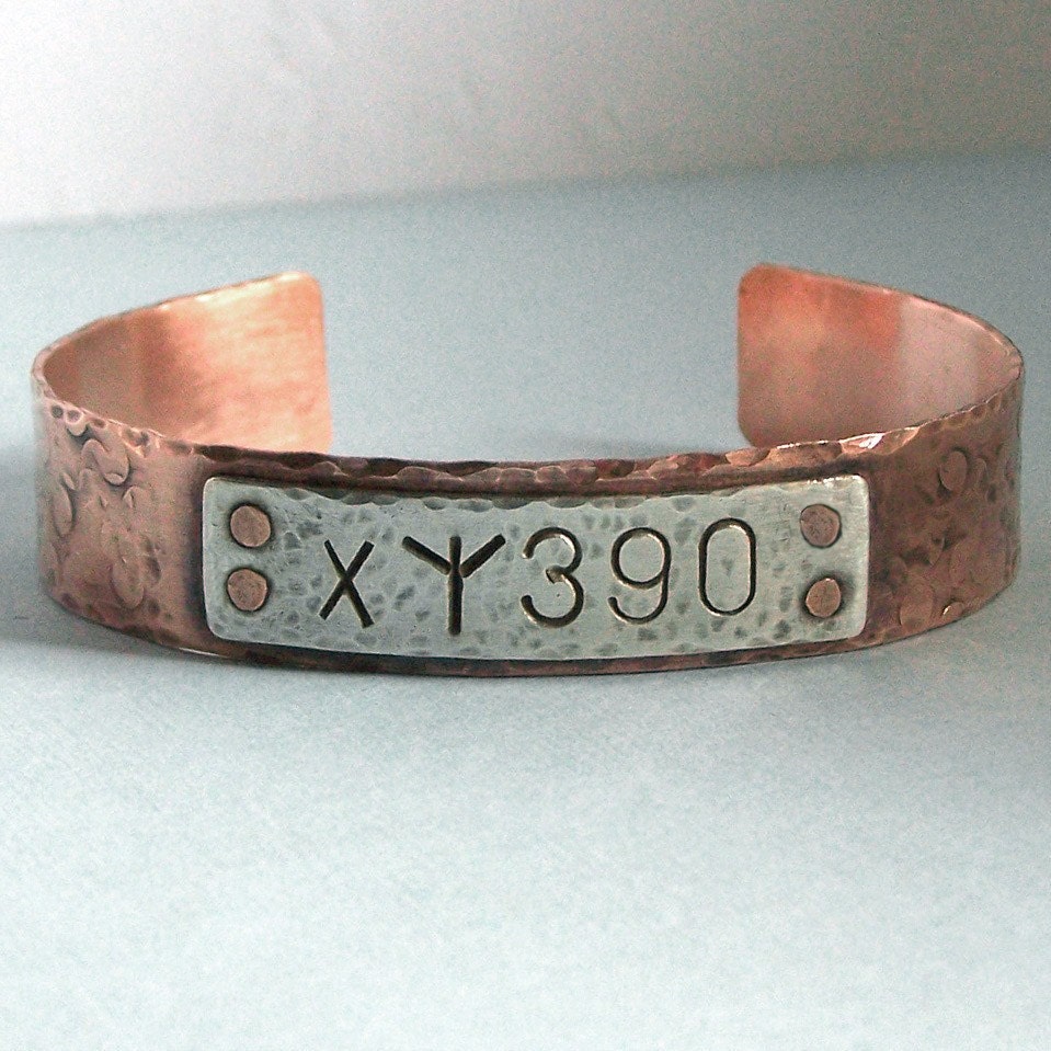 Azkaban Cuff Bracelet - Sirius Black - Hand Stamped Sterling Silver and Copper