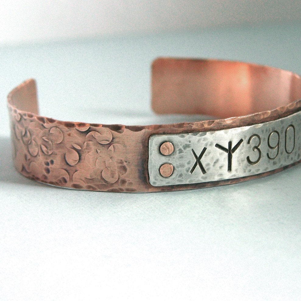 Azkaban Cuff Bracelet - Sirius Black - Hand Stamped Sterling Silver and Copper