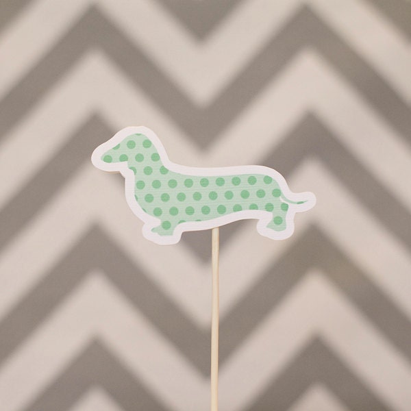 Dachshund Dog Cupcake Topper