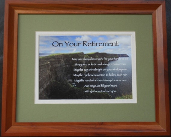 Items similar to Framed Irish Blessing for Retirement 8 x 10 on Etsy