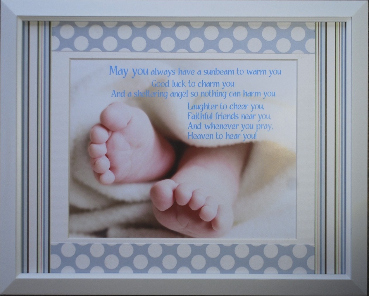 Framed Irish Baby Blessing 11" x 14"