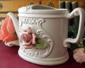 Vintage Capodimonte Teapot Pink Rose