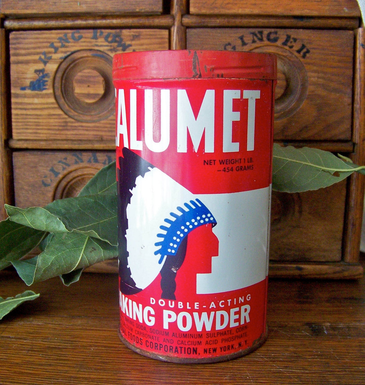 Vintage Kitchen Tin Calumet Baking Powder