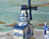 Vintage Music Box Holland Windmill