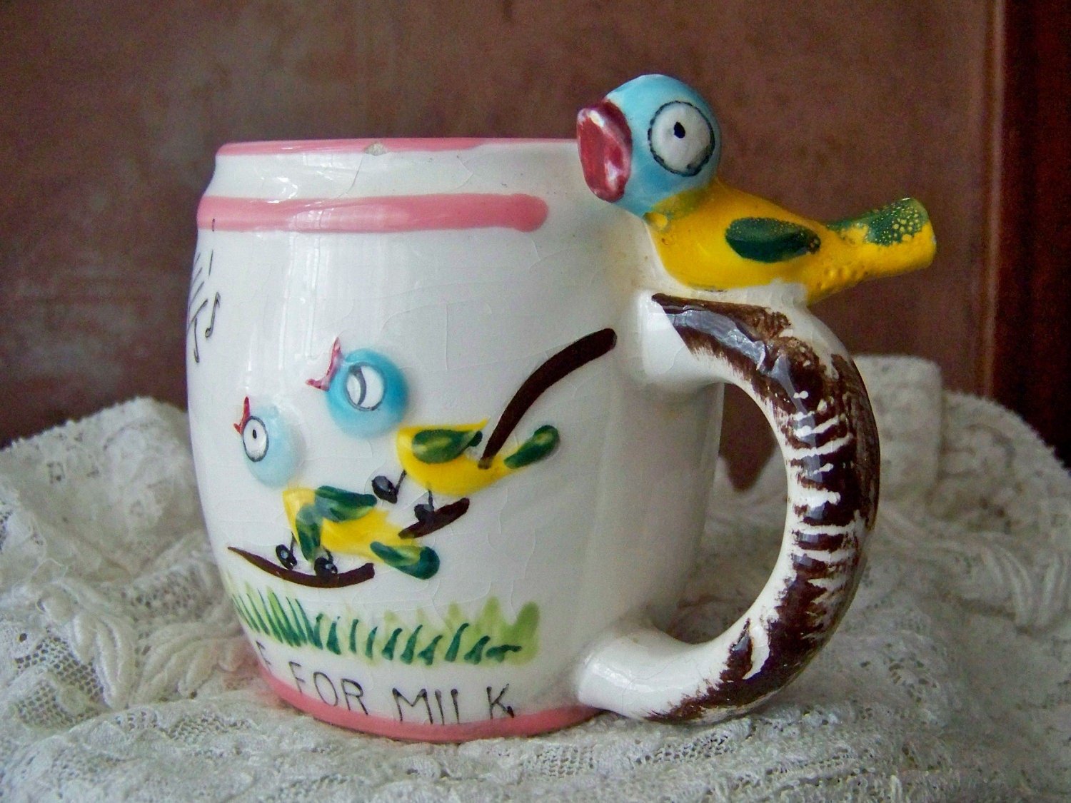 Antique Childrens Cup Whistle For Milk