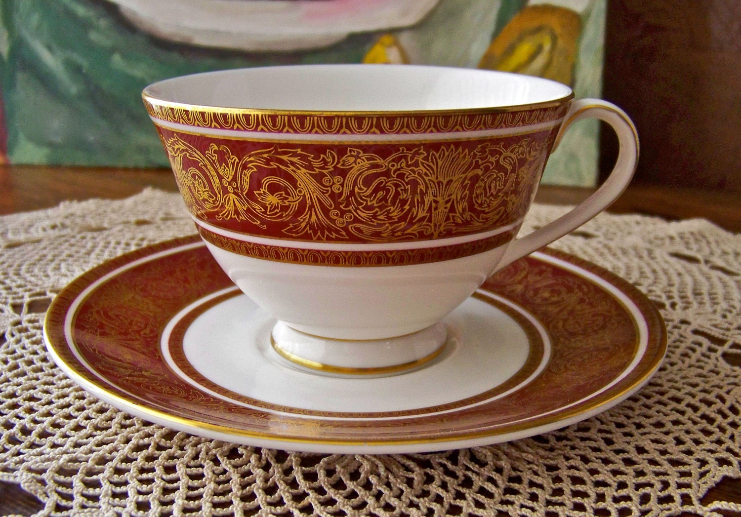 Vintage Teacup and Saucer Royal Doulton