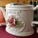 Vintage Capodimonte Teapot Pink Rose