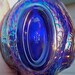 Vintage Amethyst Carnival Glass Swan Bowl