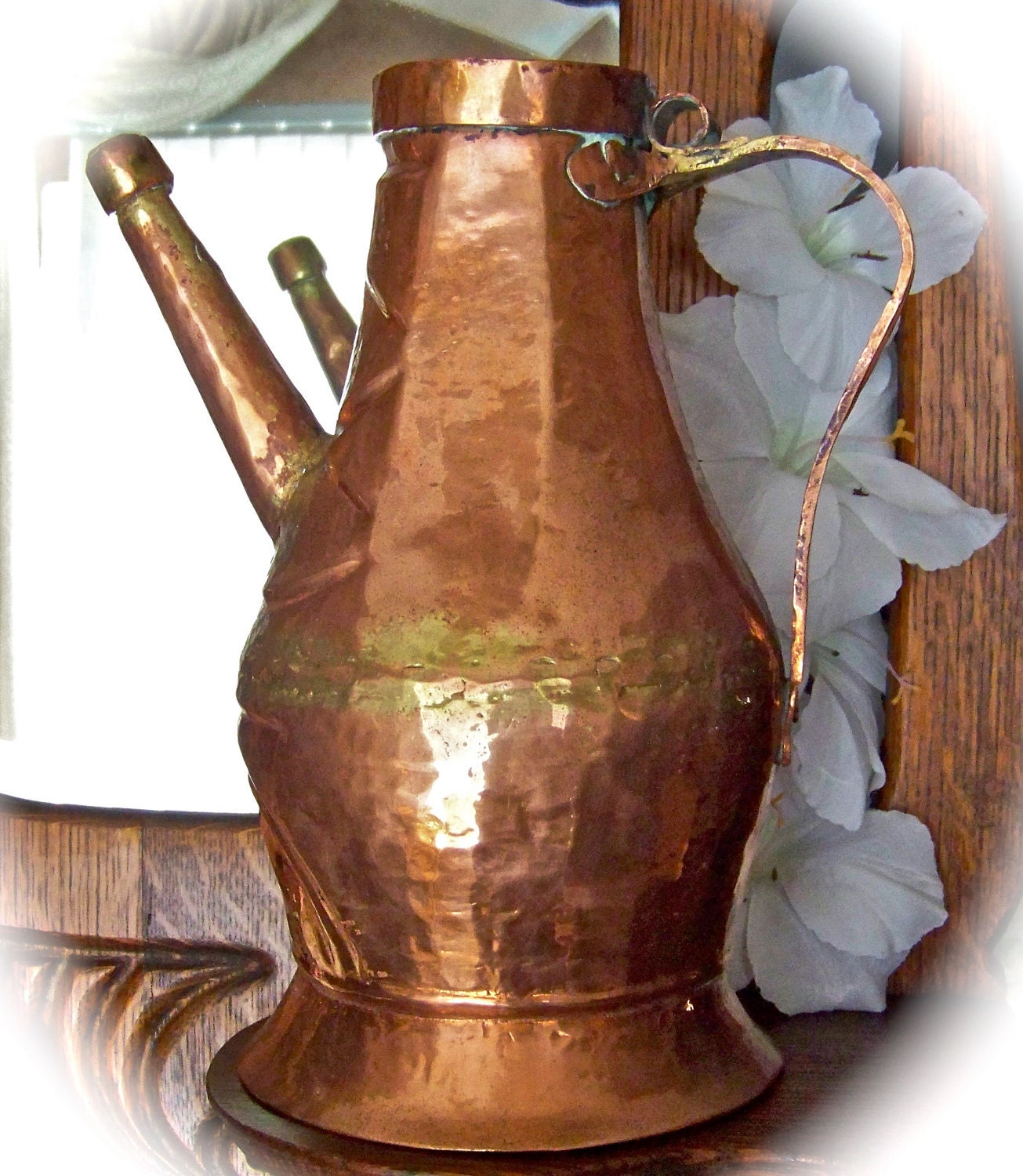 Antique Turkish Copper Water Pitcher
