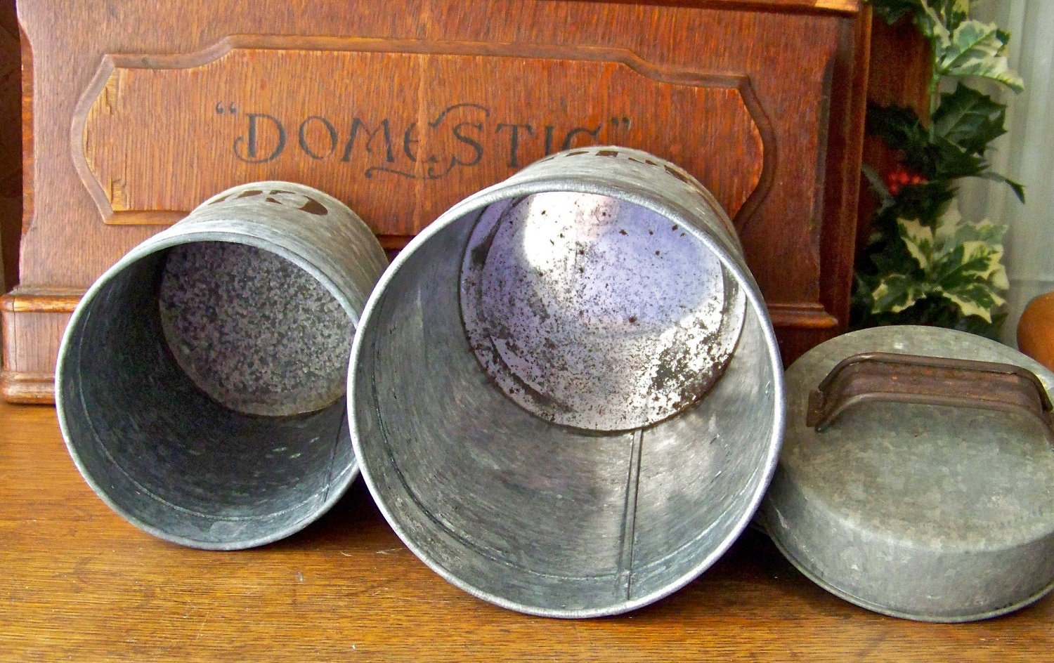 Tin Canisters Flour and Coffee
