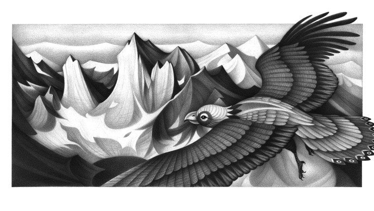 Print from my book 'Five' (Mountains)