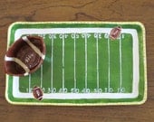 Football serving platter and bowl
