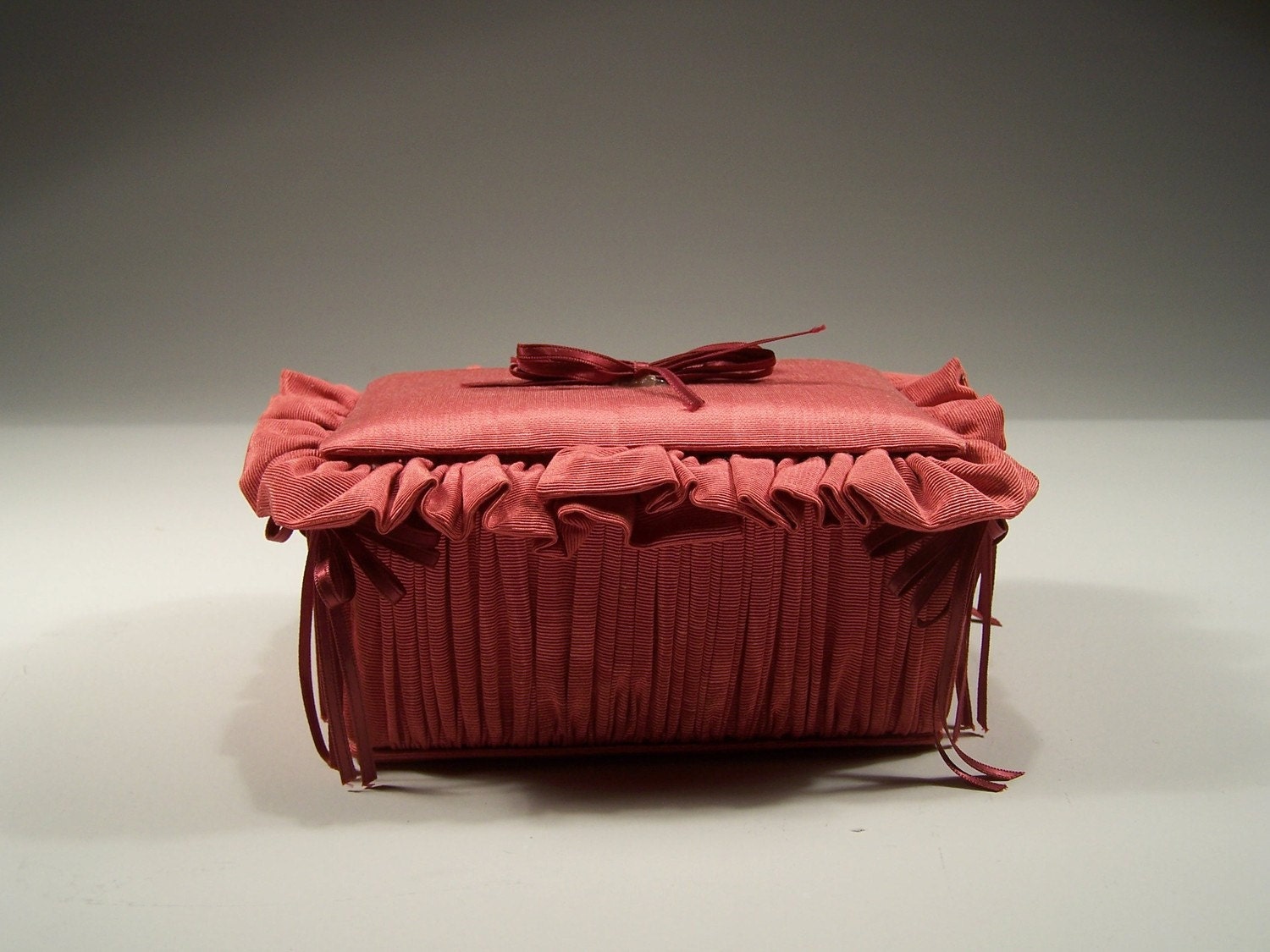 Raspberry Moire Jewelry Box