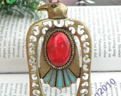 Pretty retro copper eagle necklace pendant vintage style