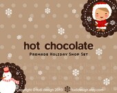 Holiday banners - Hot Chocolate - Premade Etsy Shop set Il_170x135