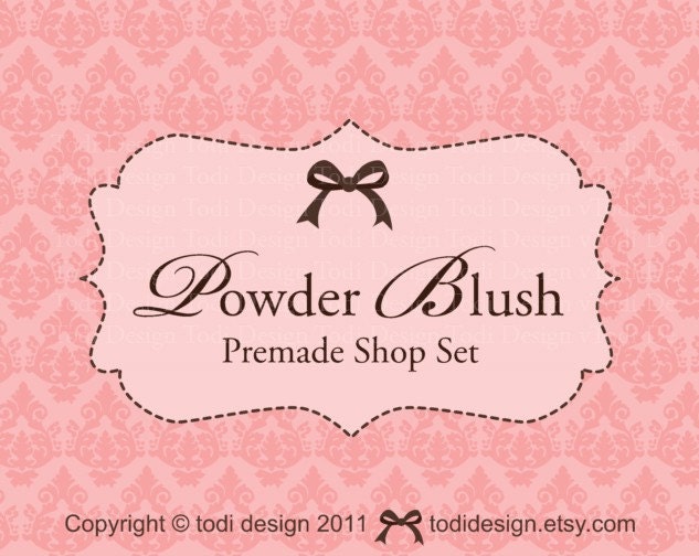 powder blush - Premade Etsy Shop Banner set Il_170x135