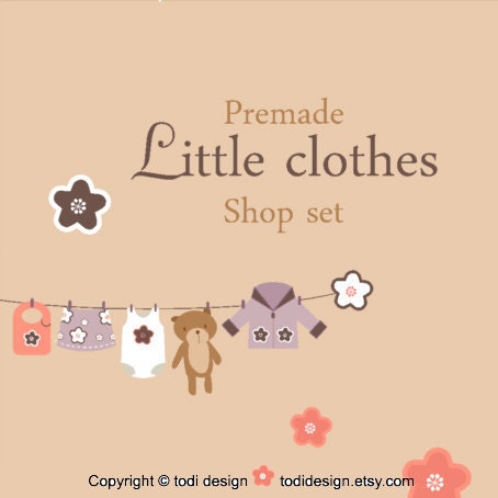 Premade Etsy shop set - Little Clothes Il_170x135