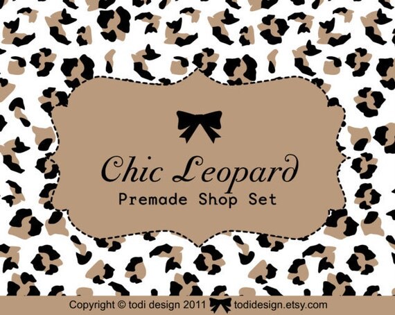 Etsy shop banner - CHIC LEOPARD Etsy Premade Banner set Il_570xn