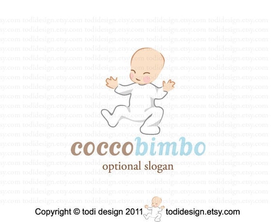 SALE Premade Character Illustrated Logo Design - Cocco bimbo Boutique Logo Design - Never Resold Il_570xn