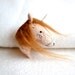 ginger unicorn - felt brooch pin
