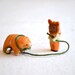 teddy the bear cat tamer - clay figurine, miniature sculpture by royalmint