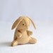 sad rabbit - little plush brown bunny - rabbit softie by mountroyalmint