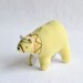 big yellow spirit bear - felt plush artist bear